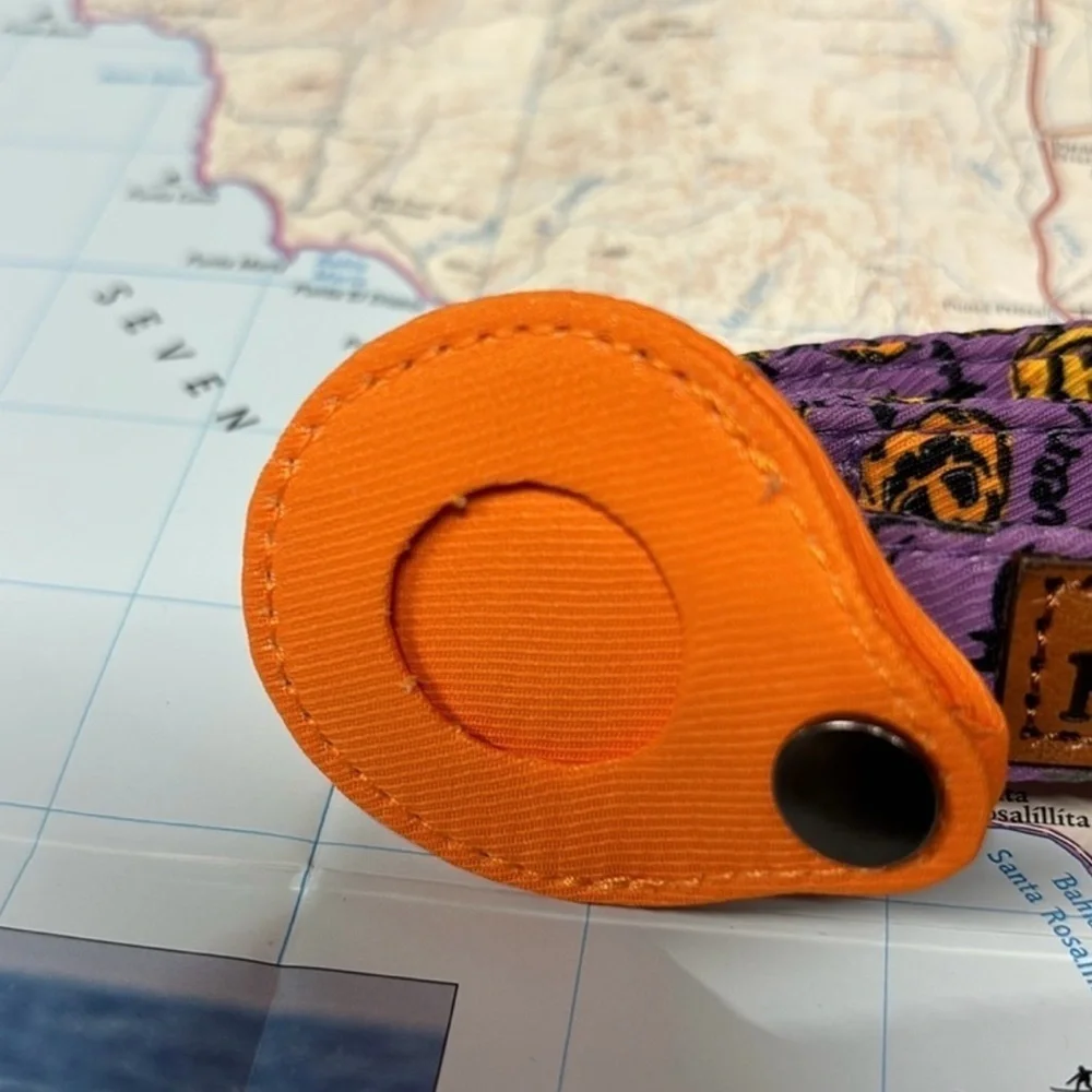 Halloween AirTag Dog Collar, Fashion Dog Collar size Medium
